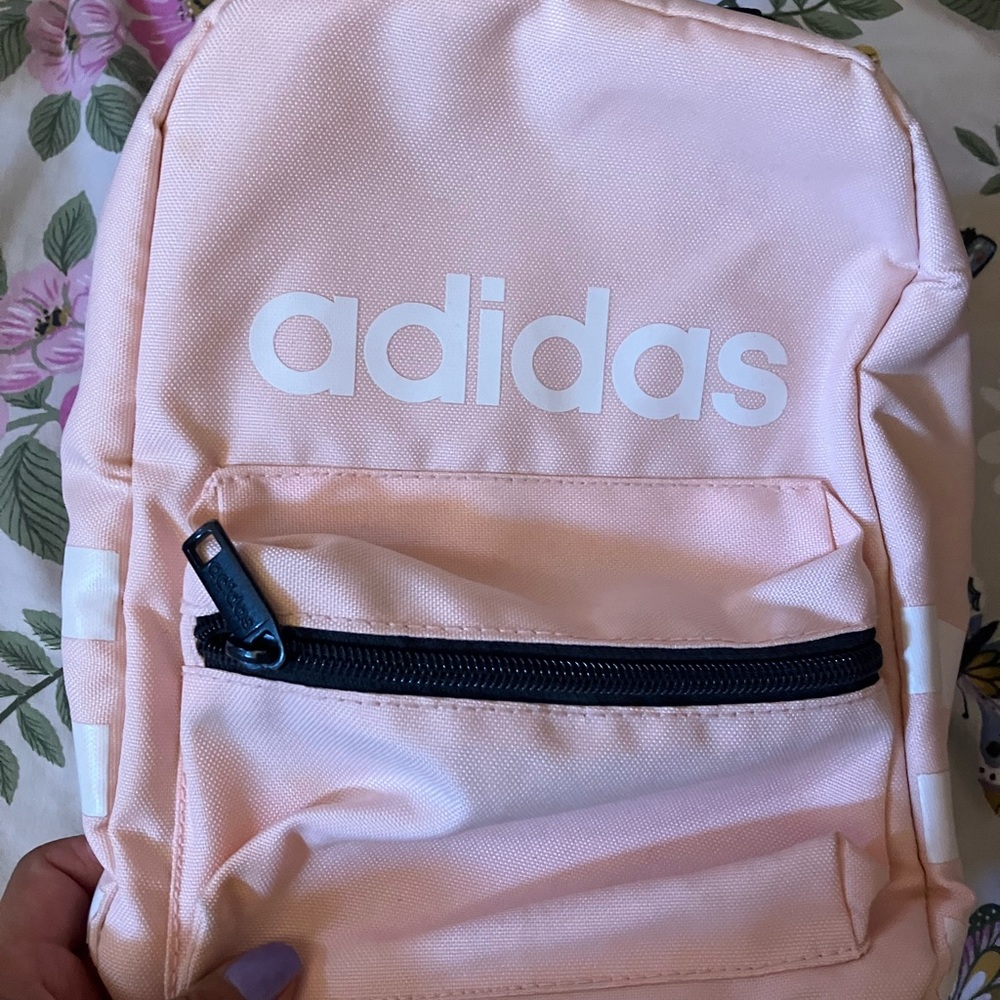 Adidas Light Pink Backpack with Front Pocket
